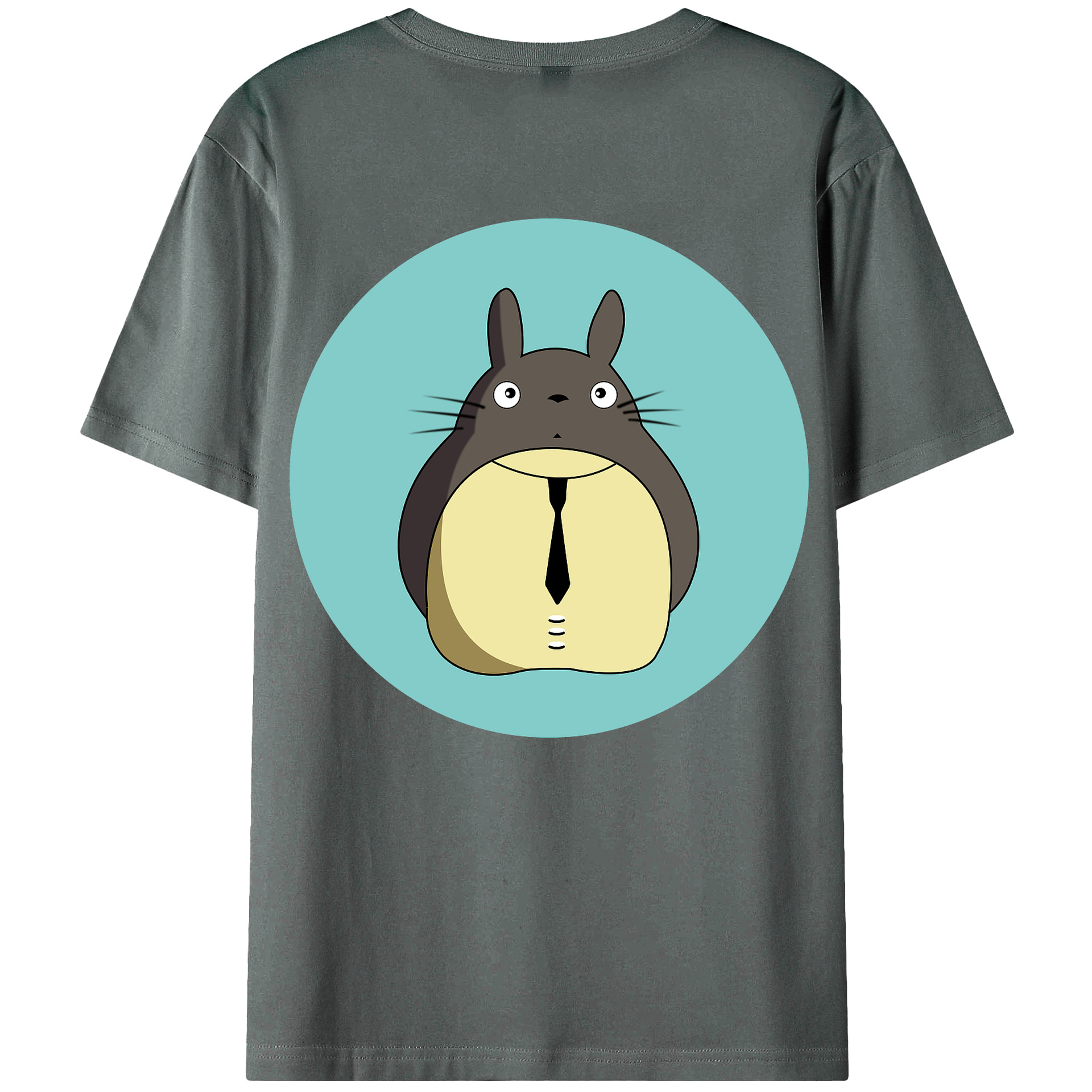 （画像用） となりのトトロ 草壁メイ 草壁サツキ My Neighbor Totoro Satsuki Kusakabe Mei Kusakabe 綿100％ メンズ半袖Tシャツ（バックプリント） 通気性